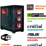 Resim Game Garaj Prime S13 AMD Ryzen 7 7800X3D 32GB RAM 1TB SSD RTX5060Ti 240mm Sıvı Soğutma FreeDOS Oyunc 