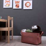 Resim Simple Living Çok Amaçlı Dikdörtgen Sepet - Pudra - 21x36x18 cm 