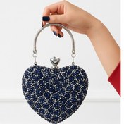 Resim Kalpli Abiye Çanta Lacivert 