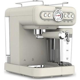 Resim Karaca Vintage Craft Süt Hazneli Espresso, Latte Ve Capuccino Makinesi Cream 