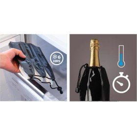 Resim Vacu Vin Aktif Şarap & Şampanya Soğutucu Platin 