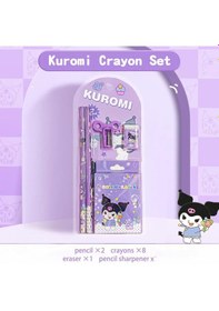 Resim Sanrio Kuromi Cinnamoroll Kuromi Kırtasiye Seti 12 Parça Kuromi Kırtasiye Seti Mor 