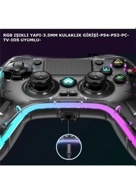 Resim Ape Rgb Gamepad Oyun Kolu Şeffaf 1000 Mah Kablosuz Ps3-ps4-tv-pc-Apple Uyumlu iOS Wirelles 