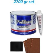 Resim Polikor Polyester Çelik Macun 2700Gr Set 