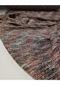 Resim Kızıl Yeşil Ekru Simli İnce Tirko Kumaş -10466 Çok Renkli 