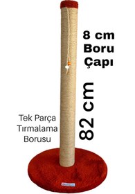 Resim Saule 82 cm Uzun Boy Yuvarlak Taban 8 cm Boru Çapı Kedi Tırmalama Tahtası 