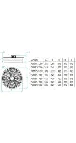 Resim Fanex Pst 500 (7150M³/H) Sanayi Aspiratörü 380V 