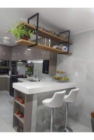 Resim UMUTPARK Metal Ahşap Çok Amaçlı Duvar Raf. 