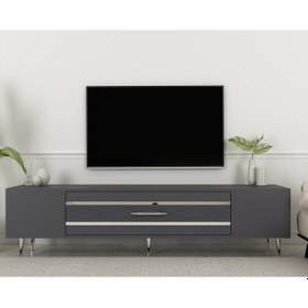 Resim Dekolp2ct Tv Sehpası Antrasit-gümüş 