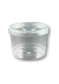 Resim Kapaklı Sert Plastik Tatlı Kasesi Magnolya Kabı 250ml 300 Adet 