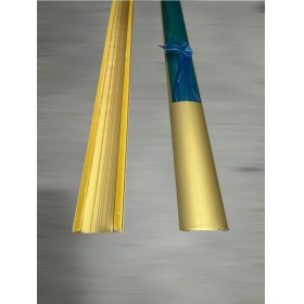 Resim Sarı Alüminyum Parke Eşiği 90CM Genişlik 35MM, Şık ve Dayanıklı Zemin Çerçevesi 