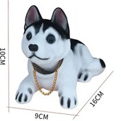 Resim Başını Sallayan Köpek Hareketli Kafa Husky Reçine Imitasyon Köpek Oyuncak Pano Dekorasyon Sevimli C 1 Piece Set 