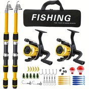 Resim Turuncu Balıkçılık Kamışı, 180.14cm 2'li Teleskopik Balıkçılık Kamış Seti, Cam Elyaf Balıkçılık Çubuğu, 2'li Spinning Kamış ve Makine Kombosu ile Taşıma Çantası Tatlısu Balıkçılık Kamış ve Makine Kombosu Setleri Balıkçılık Ekipmanları 