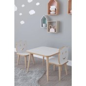Resim Remaks Bambi Yaz Sil Yüzey Çocuk Masa Sandalye Takımı 1 Aktivite Oyun Masası 2 Sandalye - Beyaz 