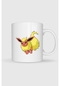 Resim Flareon Baskılı Kupa Bardak Beyaz 