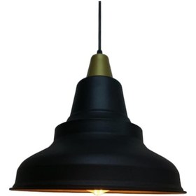 Resim Retro Metal Sarkıt Avize Rustik Tekli Sarkıt Siyah Cafe Mutfak Ay (536636602) 