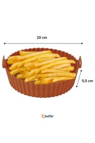 Resim EveFix 50 Adet Tek Kullanımlık Pişirme Kağıdı Deliksiz Düz Ve Kare Model Vizon Pişirme Matı 20cm 