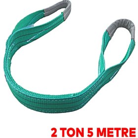 Resim Badem10 Sapan Polyester Spanzet 2 Ton 5 Metre Turkuaz Sağlam Yük Kaldırma Taşıma Indirme Halat 