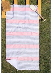 Resim Baveno Pamuk 90 x 175 Çizgili Püsküllü Plaj Havlusu 