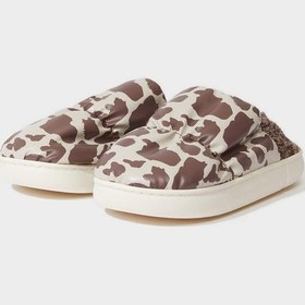 Resim Defacto Kadın Desenli Düz Taban Panduf F1617ax25wnbn340 Kahve-bn340 