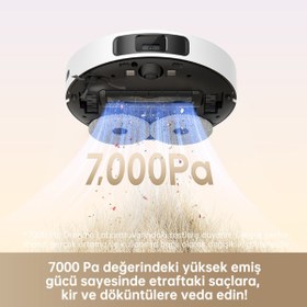 Resim Dreame L10s Pro Gen 2 Robot Süpürge Beyaz, 7.000Pa Emiş Gücü 