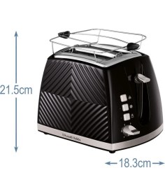 Resim Russell Hobbs 26390-56/RH Groove 2 Dilim Ekmek Kızartma Makinesi - Siyah 
