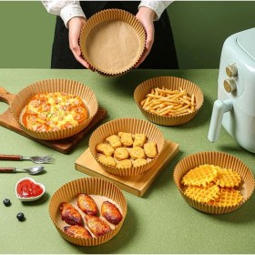Resim Braventa Collection Buffer® Air Fryer Pişirme Yağlı Kağıdı Yağ Geçirmez Yapışmaz Gıda Bir Çok Modele Uyumlu Pişirme Kağı 