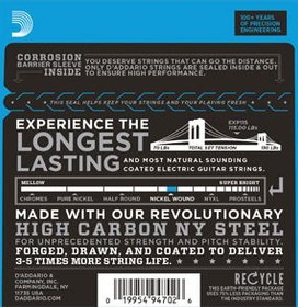 Resim D'Addario EXP115 XL Coated Nickel Elektro Gitar Teli - Medium (11-49) 