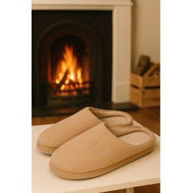 Resim ModaFrato VELVET Erkek Ev Terliği Ses Yapmayan Taban Yünlü Terlik 