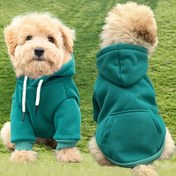 Resim Paiaite Köpek Kapüşonlu Sweatshirt, %100 Polyester, Her Mevsim Örgü Kumaş Kazak, Arka Cepli, Küçük ve Orta Boy Irklar için, Yürüyüşler ve Maceralar için İdeal 