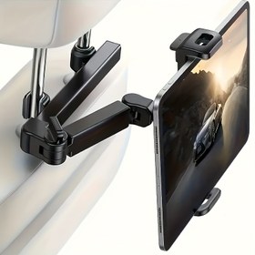 Resim Güvenli ve Ayarlanabilir Baş Dayama Tableti Tutucu - 11.94-32.77cm Cihazlarla Uyumlu, ABS Malzeme, Yolculuklar İçin İdeal, Yolculuk Temel Gereksinimleri | Ayarlanabilir Baş Dayama Tutucu | Dayanıklı ABS Tutucu, Araba için Tablet Tutucu 