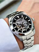 Resim Quantum Otomatik Gümüş-Siyah Renk 10 Atm Su Geçirmez Çelik Kordon Çelik Kasa Erkek Kol Saati 1132.350 