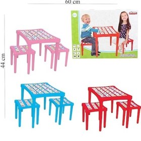 Resim Pilsan Story Iki Tabureli Ders Çalışma Masa Sandalye Mavi 03493 