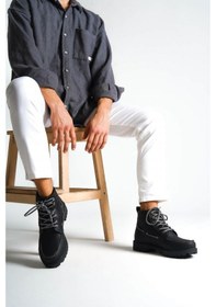 Resim Knack Yüksek Taban Ayakkabı B-020 Siyah Siyah Taban knkbot020sst-290 001 