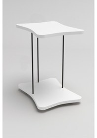 Resim Yan Sehpa Tekerlekli Servis Sehpası Hnd Beyaz 