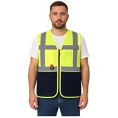 Resim Abisko Executive Reflektörlü İş Güvenliği Yeleği - Yüksek Görünürlüklü, Çok Cepli, Dayanıklı ve Fonksiyonel F.SARI-LACİVERT 2XL 