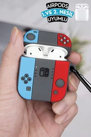 Resim EWEC 2'li Set 1. Ve 2.nesil Uyumlu Nintendo Switch Ve Siyah Konsol Figürlü Kulaklık Kılıfı, Ikili Set 