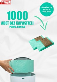 Resim Korbell Kirli Bebek Bezi Kovaları Ile Uyumlu 1000 Adet Bebek Bezi Kapasiteli Paket Yerli Çöp Poşeti 