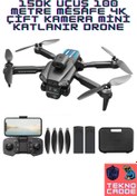 Resim beboncool C18S 15DK Uçuş 100 metre Mesafe 4K Çift Kamera Mini Katlanır Drone 