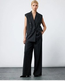 Resim Koton Cepli Pile Detaylı Yüksek Bel Kadın Kumaş Palazzo Pantolon 6wak40057uw Antrasit 