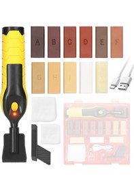 Resim Maiyame Dıy Ahşap Zemin Tamir Seti - Mobilya Çizik, Tırnak Deliği Ve Çatlak Dolgu El Tipi Mum Eritme Aleti 