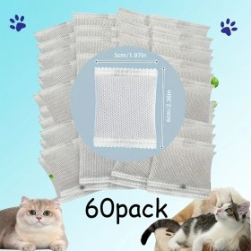 Resim Gateesat 60 Adet Doğal Aktif Karbon Kedi Kumu Koku Giderici Otoomatik Kutu Filtresi 