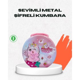 Resim Urfakent Mini Çocuk Para Kasası Güvenli Kilitli Birikim Kutusu 