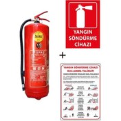 Resim Tüpaş Yangın Tüpü 6 KG + Yangın Tüpü Kullanımı Talimatı 