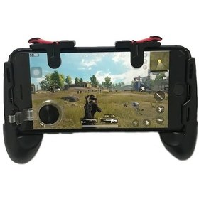 Resim Pubg/call Of Duty/fortnite İçin Siyah Mobil Oyun Denetleyicisi, Nişan Tetikleyici Yangın Düğmeleri L1r1 Shooter, 4.7-6.5 İnç Telefonlar İçin Gamepad 