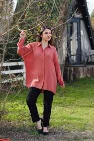Resim NUSS MARKA BASİC GÖMLEK - Standart / Red Plum 