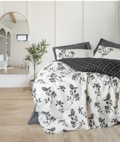 Resim Cotton Box Balance Ranforce Çift Kişilik Nevresim Takımı Ohia Antrasit 