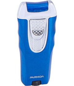 Resim Parmida Tek Torch Mavi-Gümüş Puro Çakmağı 