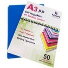 Resim MAPİ A3 PP ŞEFFAF KAPAK (KUM DESEN) 450 MİCRON ŞEFFAF MAVİ 50 Lİ 