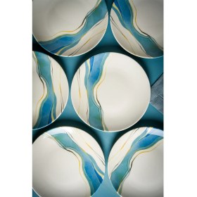 Resim Chichi Home Breeze 6 Parça Porselen Pasta Seti 19 cm 